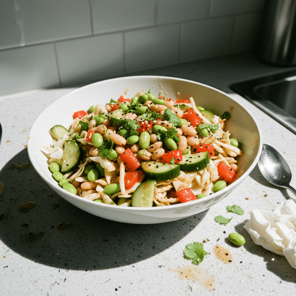 Orange-Miso Edamame Marinated Salad