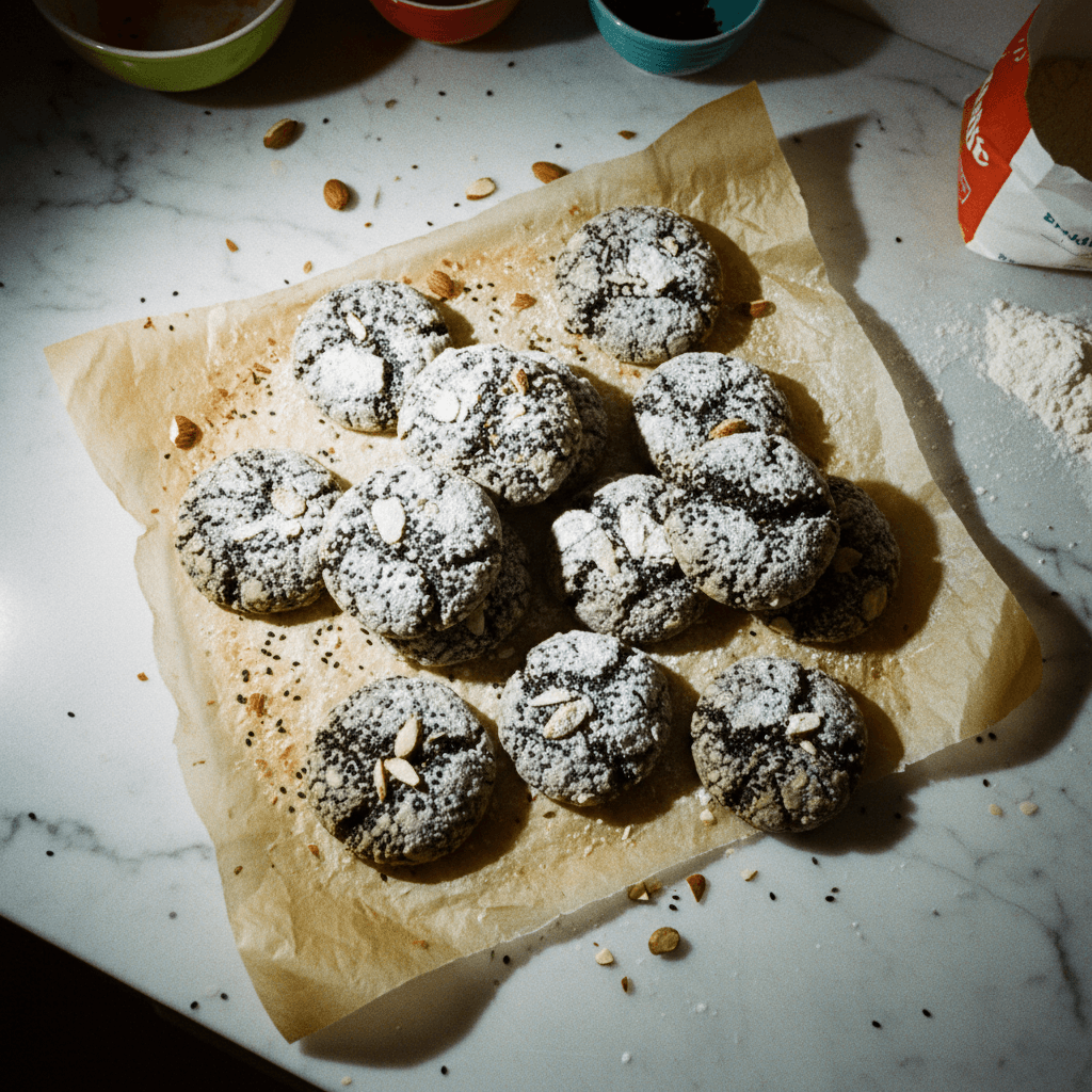 Black Sesame Almond Power Cookies