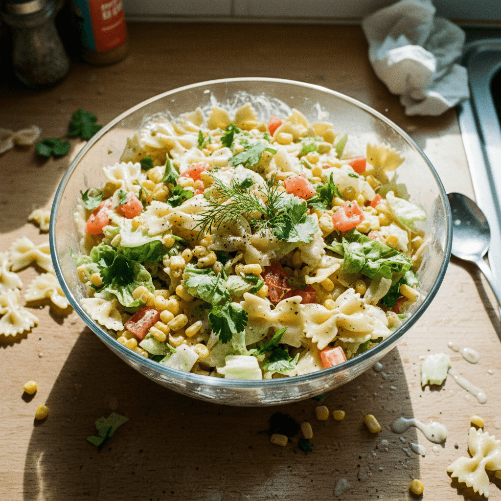 Salada de Macarrão Cremosa