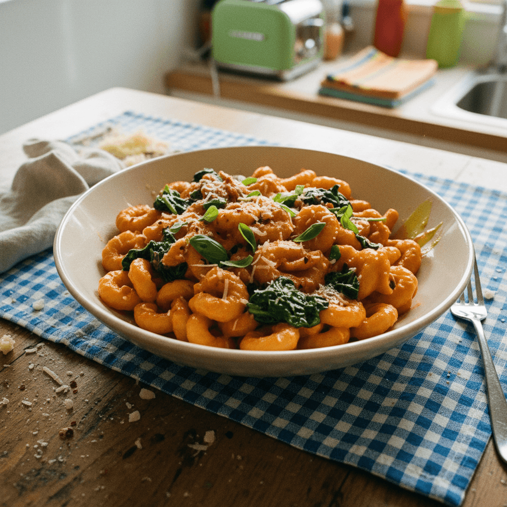 Creamy Tomato Pasta with Spinach