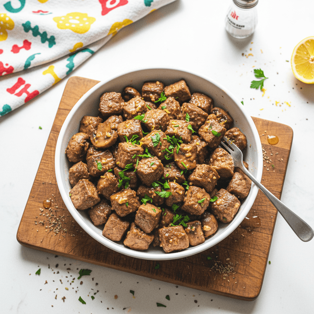 Best Air Fryer Steak Bites with Mushrooms