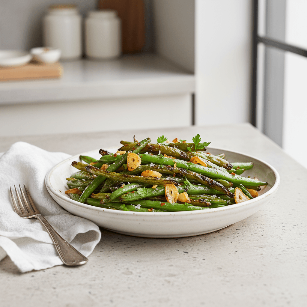 Blistered Green Beans with Garlic