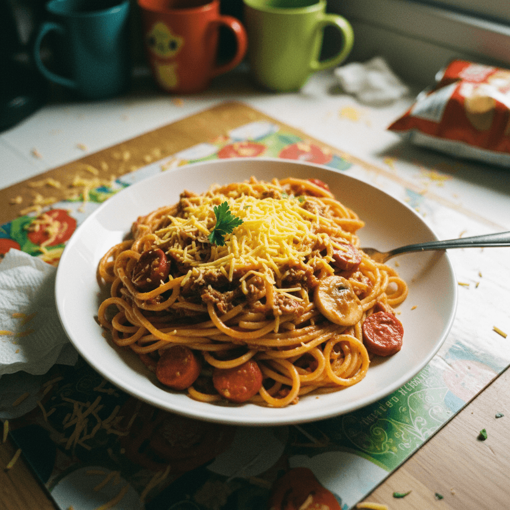 Corned Beef Spaghetti
