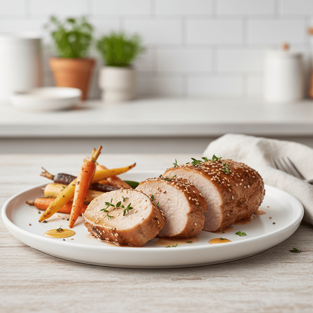 Honey-Glazed Pork Tenderloin with Roasted Apples