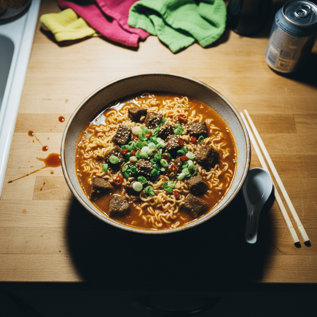 Slow Cooker Beef and Ramen