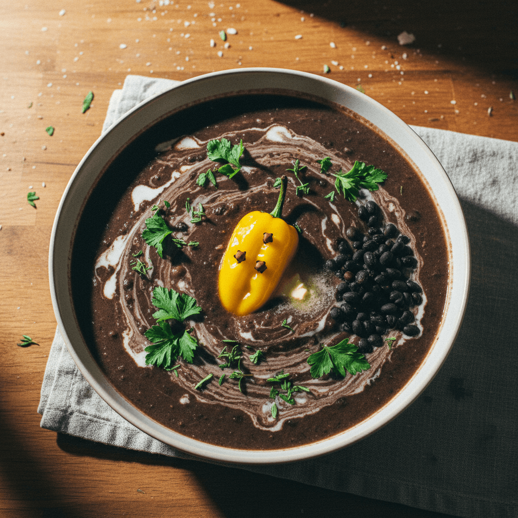 Haitian Sos Pwa Nwa (Black Bean Sauce)