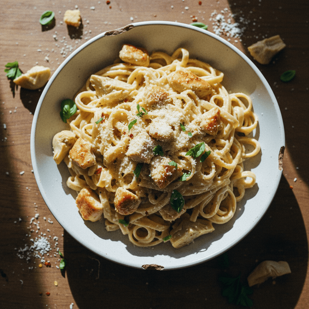 Gourmet Chicken and Artichoke Pasta
