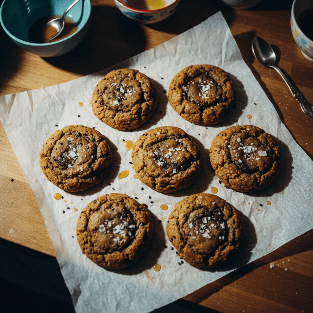 Black Sesame Brown Butter Cookies