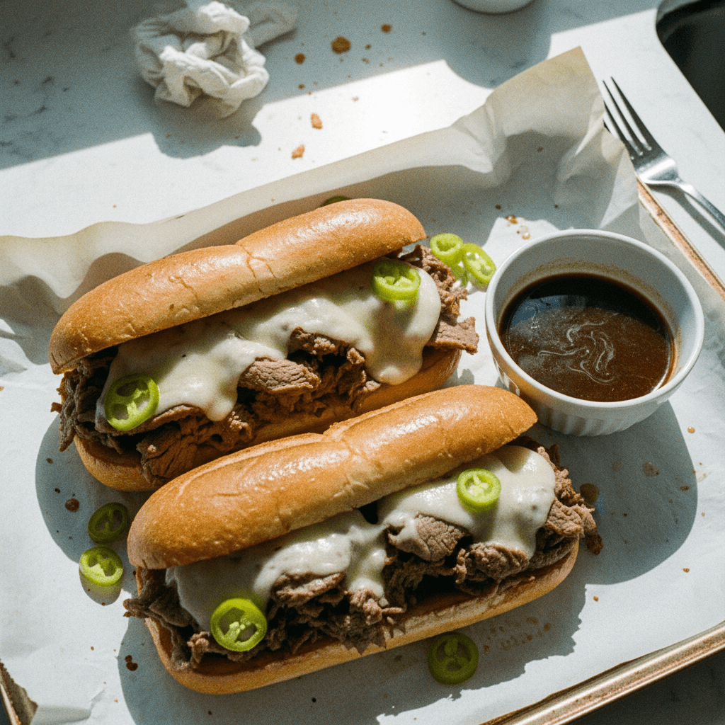 Copycat Portillo’s Italian Beef Sandwich