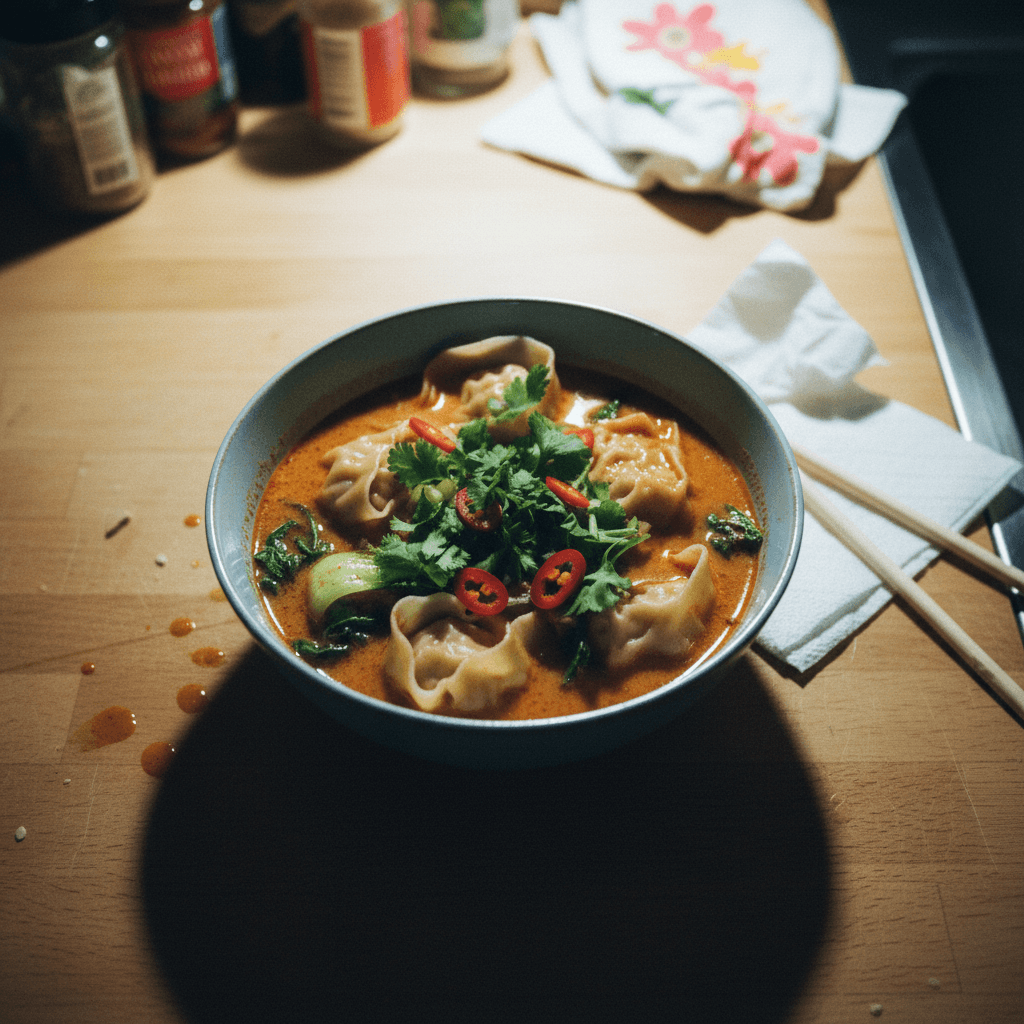 Red Curry Wonton Soup