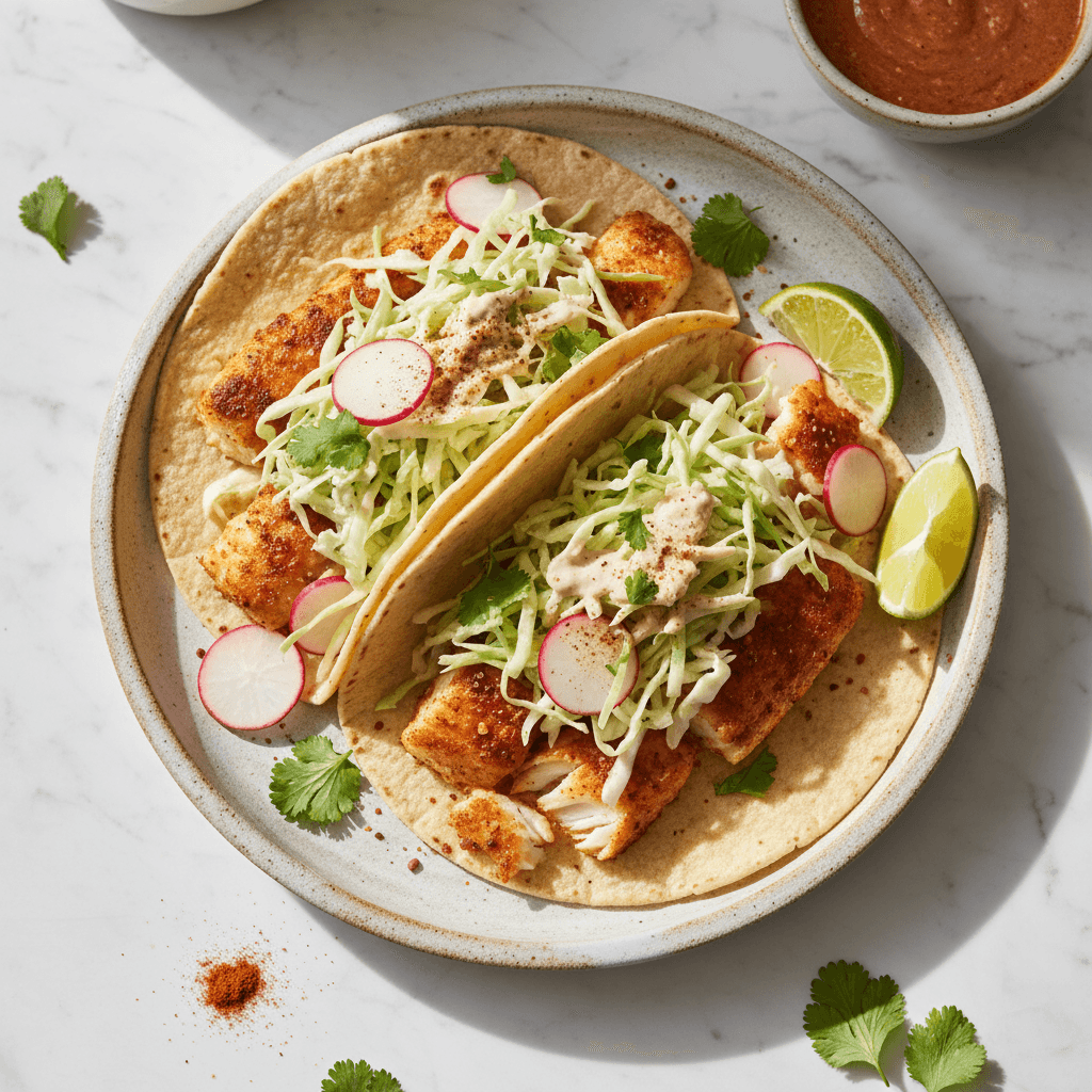 Smoky Baja Fish Tacos