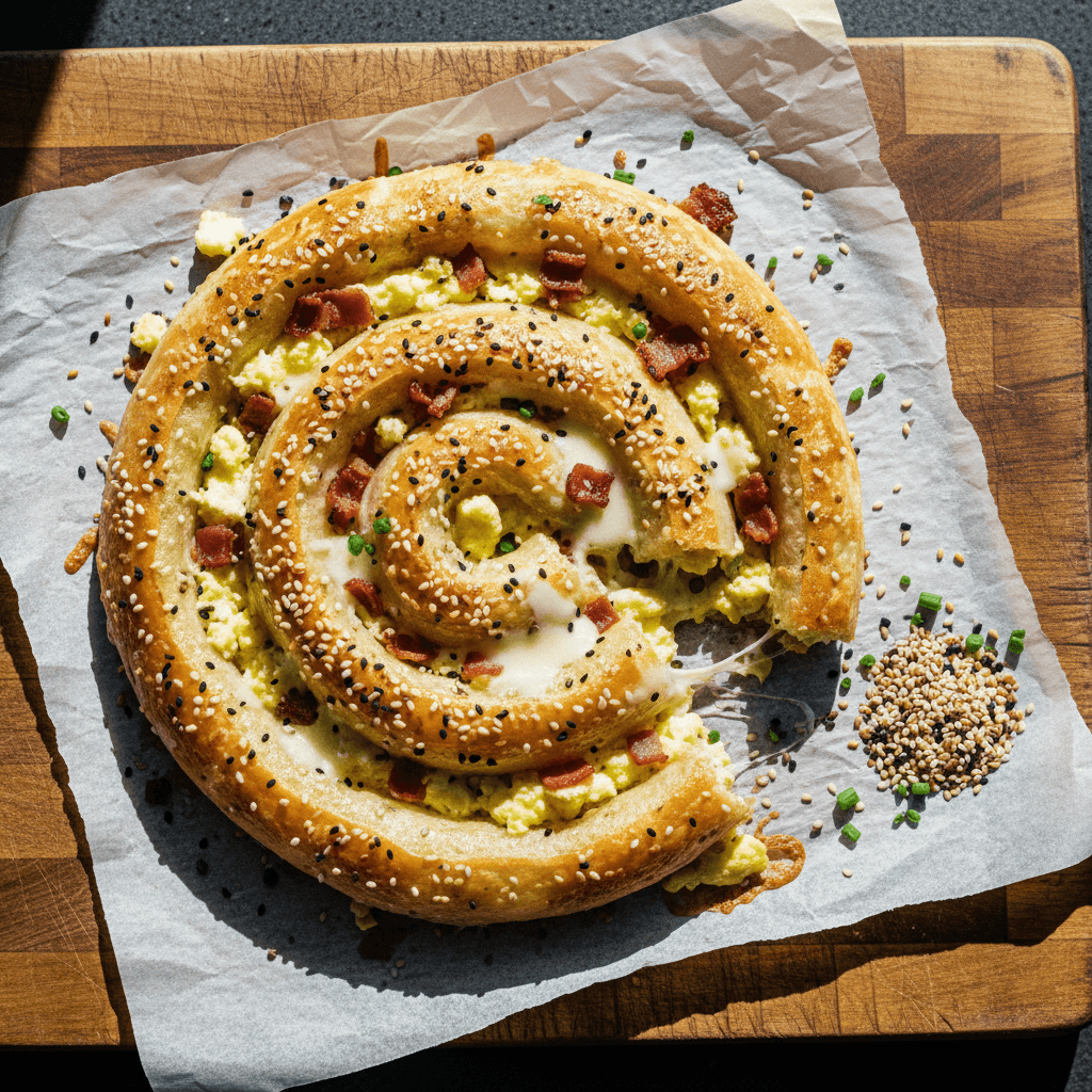 Everything Bagel Breakfast Spiral