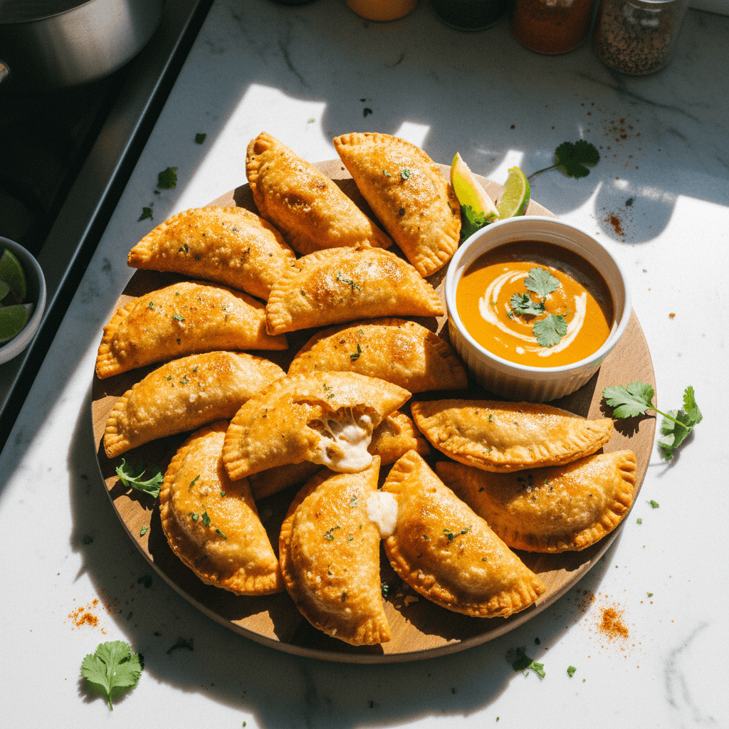 Golden Butter Chicken Empanadas