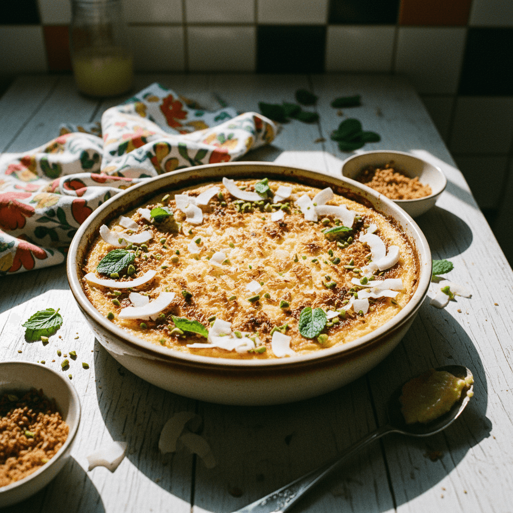 Baked Coconut Custard