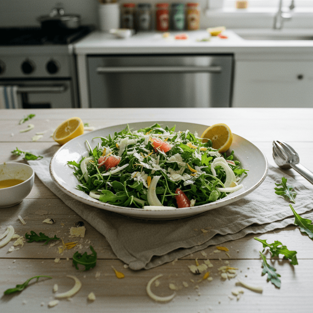 Arugula and Fennel Salad with Lemon-Honey Vinaigrette