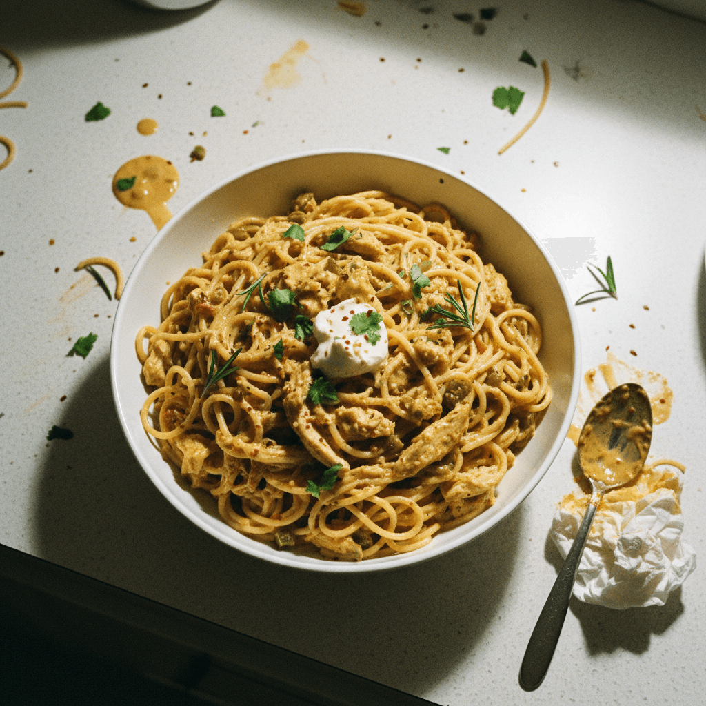 Cowboy Butter Chicken Spaghetti