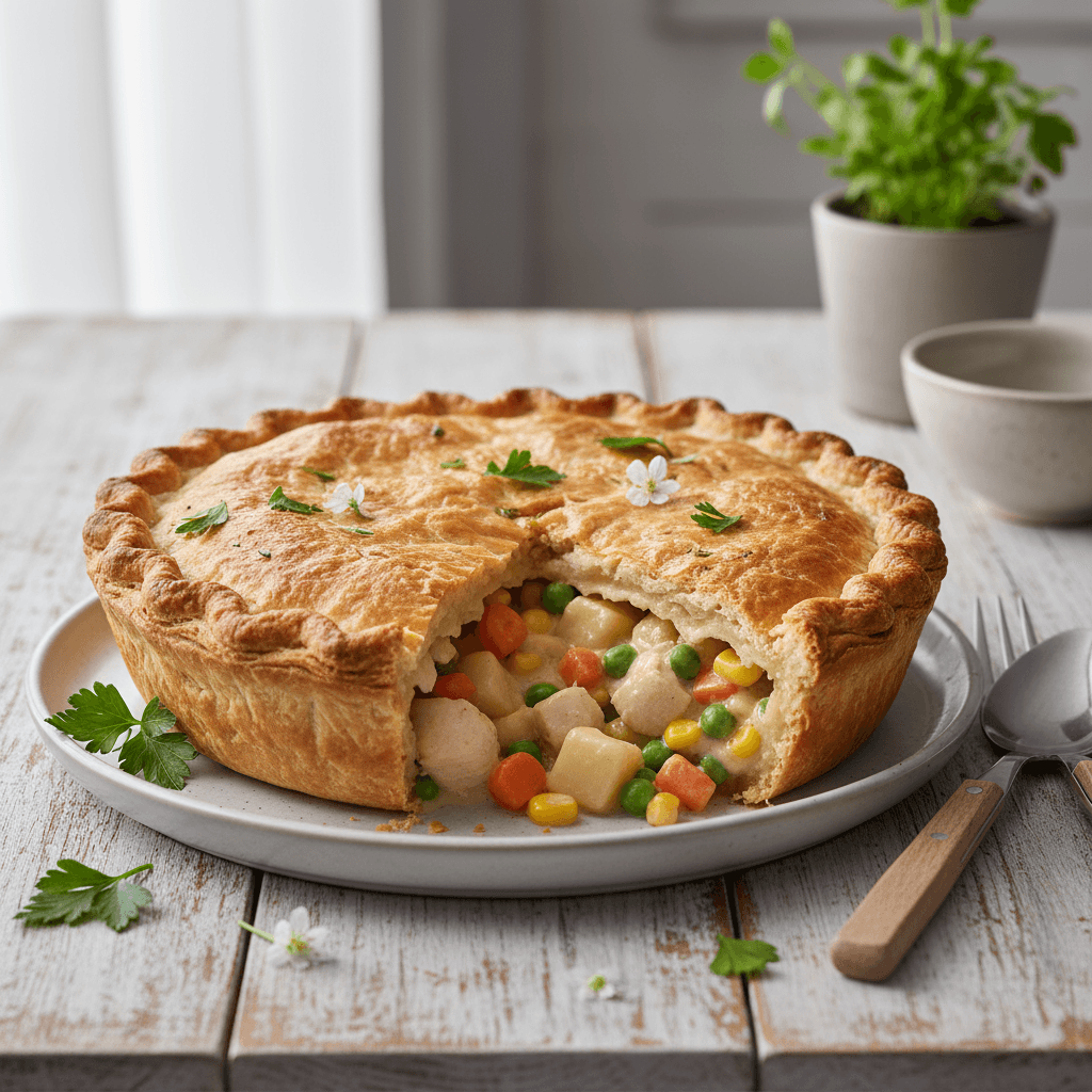 Hearty Chicken Pot Pie with Flaky Crust