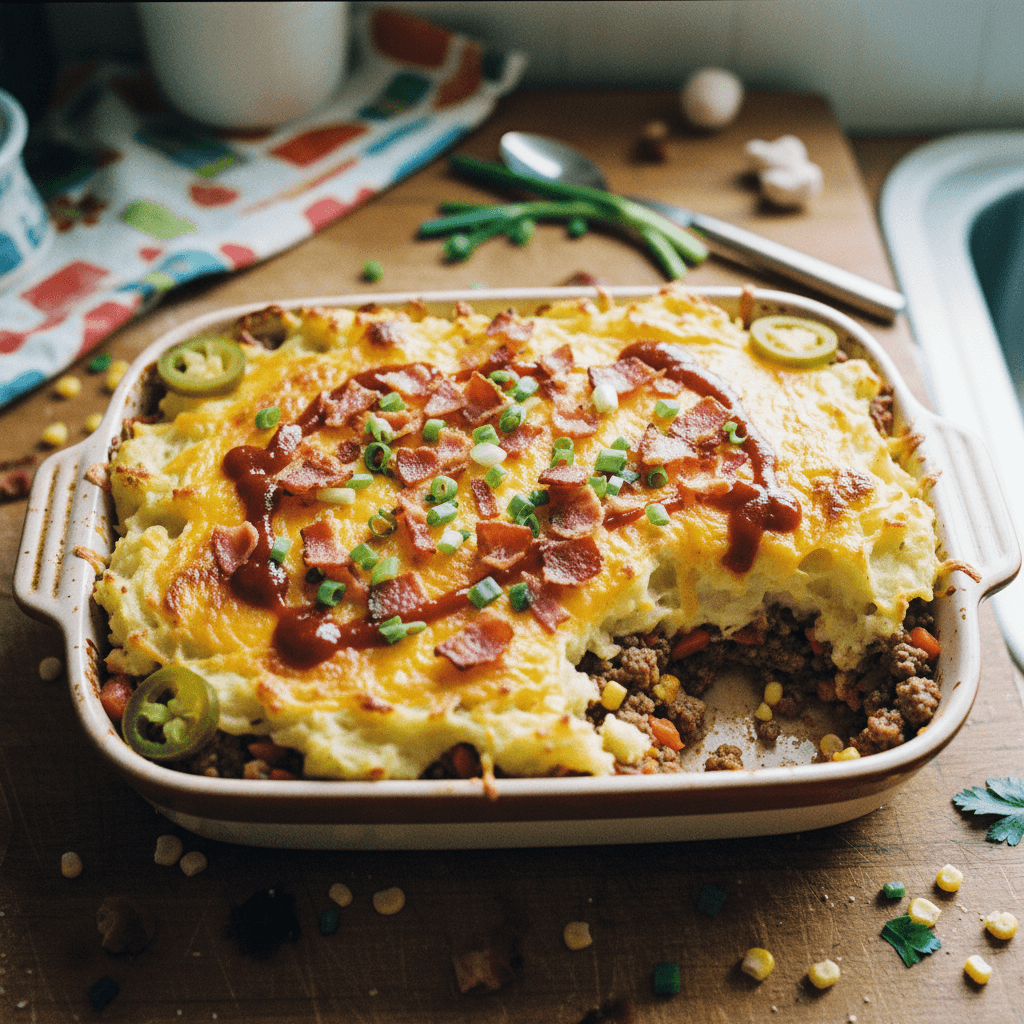 Loaded Cowboy Mashed Potato Casserole