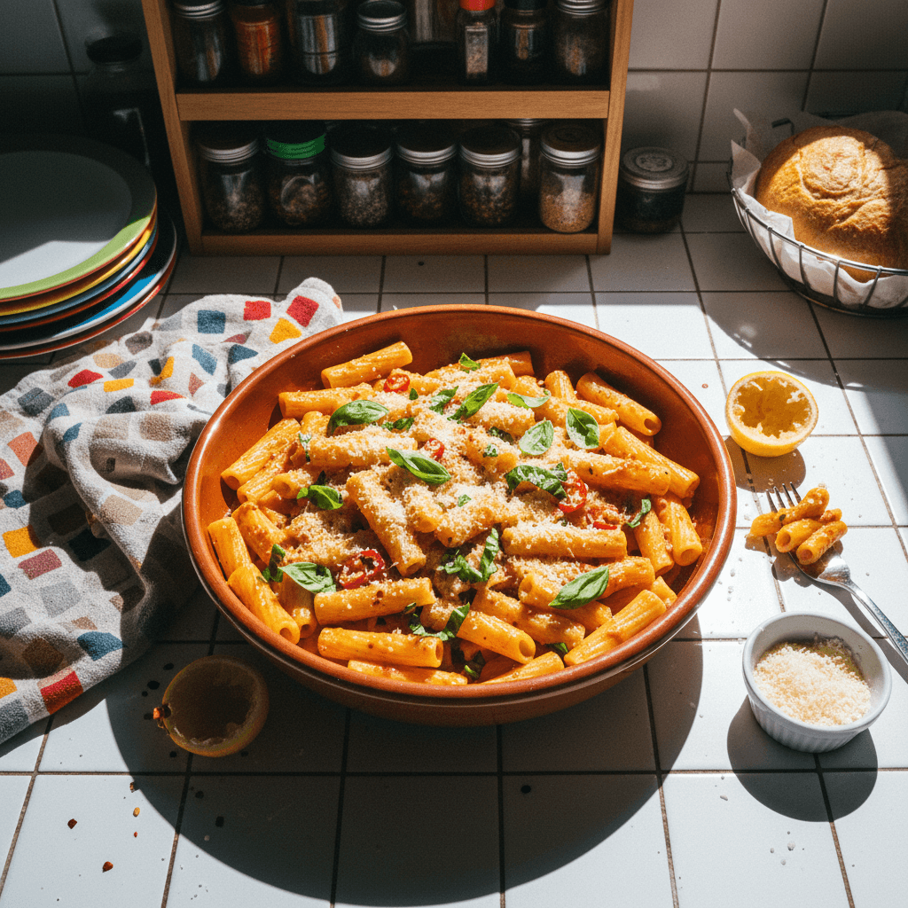 The BEST Spicy Rigatoni