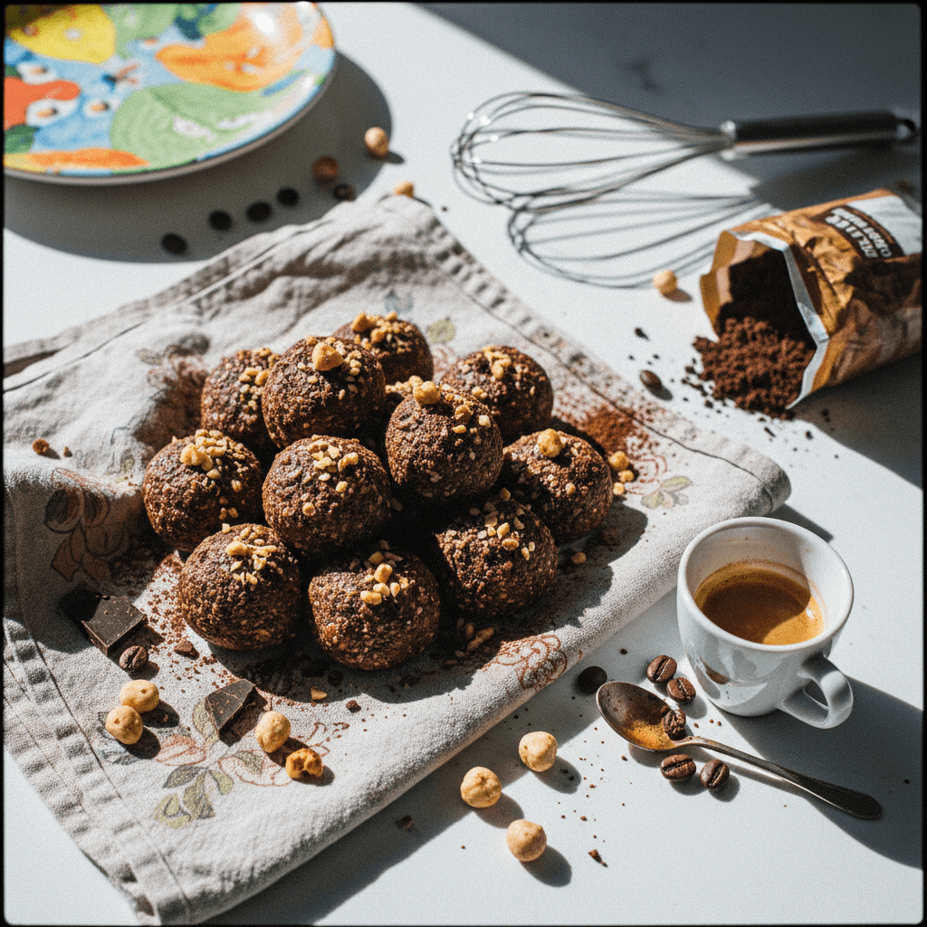Espresso Chocolate Hazelnut Energy Bites