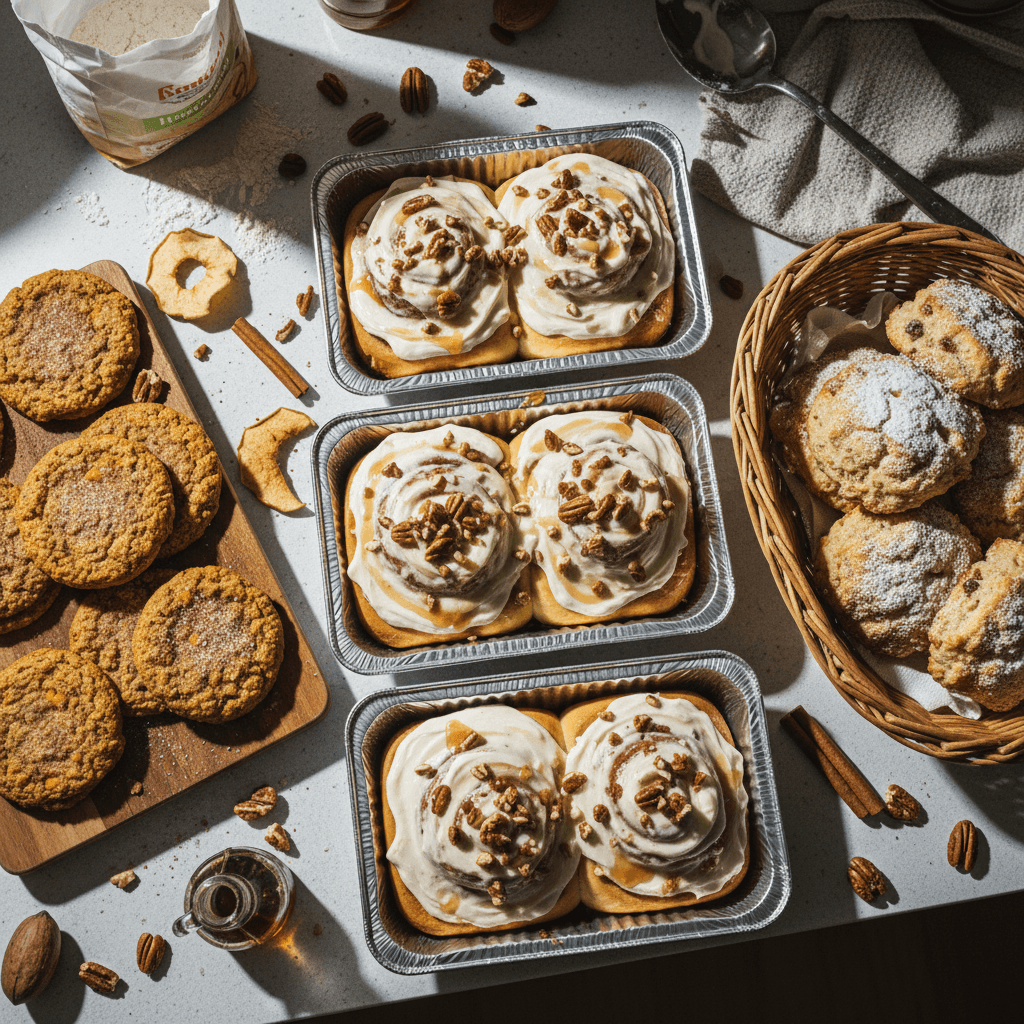 Maple Pecan Cinnamon Rolls
