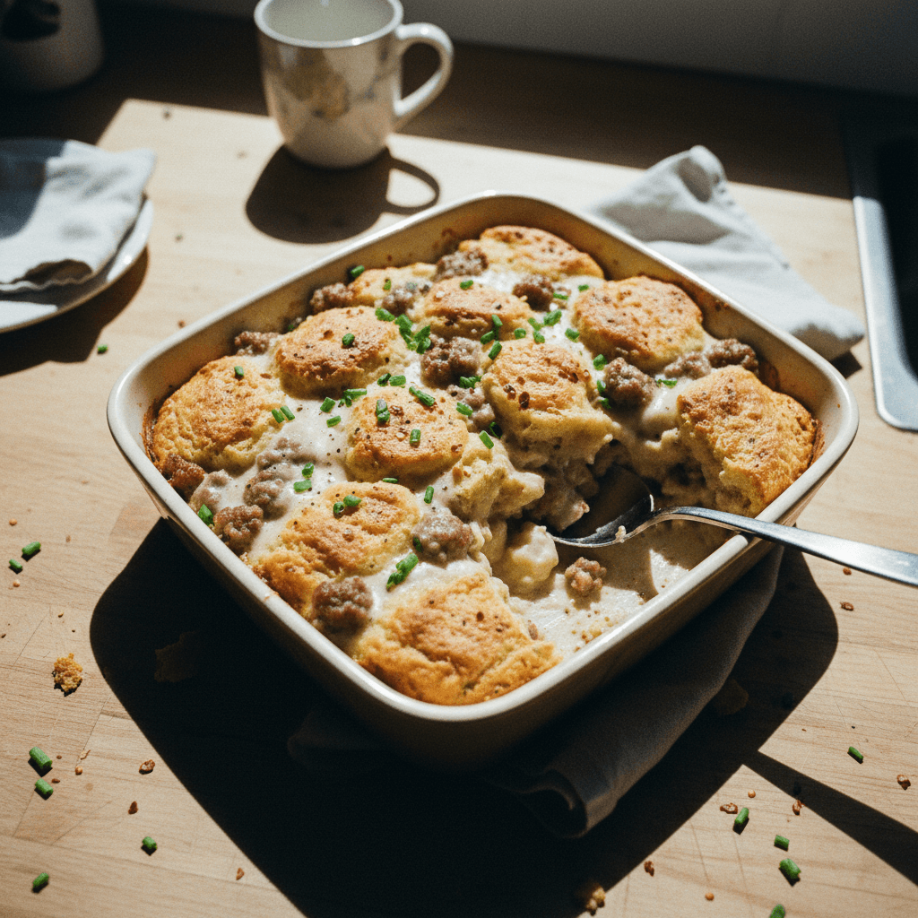Sausage and Gravy Breakfast Casserole