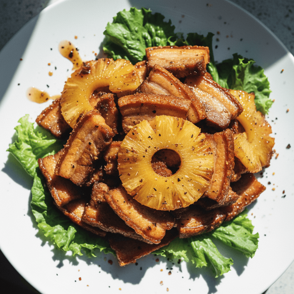 Crispy Juicy Pineapple Pork Belly