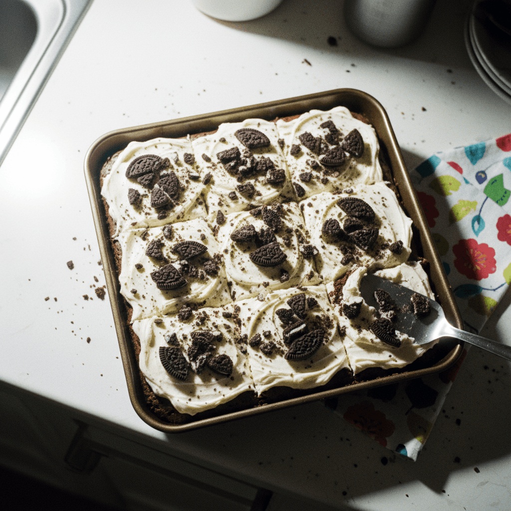 Low Calorie Super High Protein Cakey Frosted Oreo Chocolate Delicious Brownie