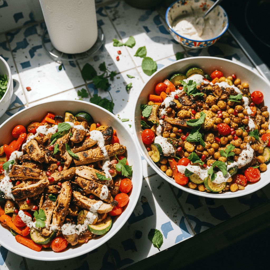 TJ's Shawarma Chicken & Veggie Bowls