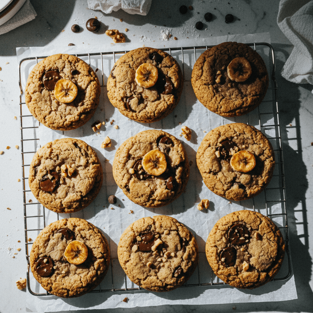 Brown Butter Banana Bread Chocolate Chip Cookies