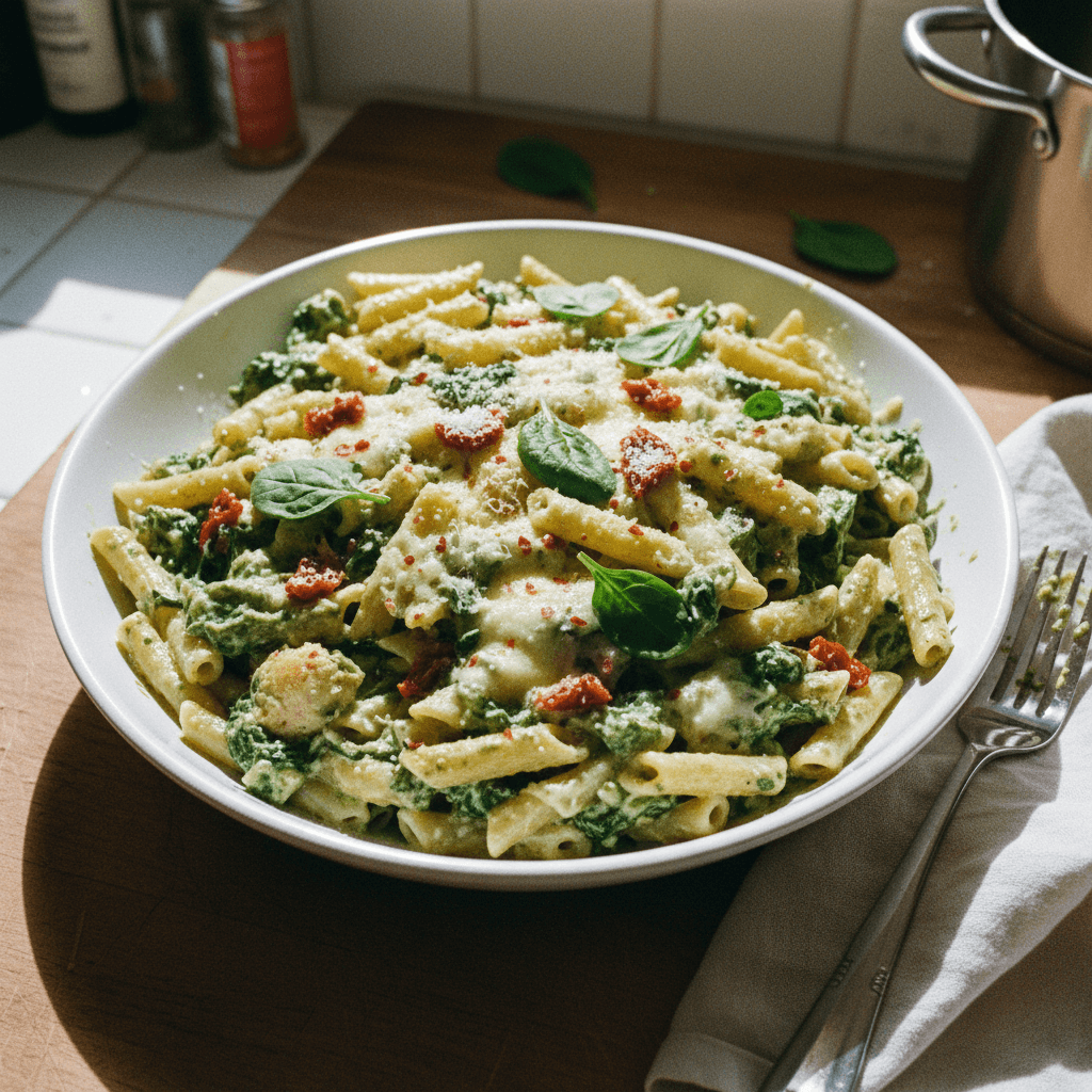 Spinach Dip Pasta
