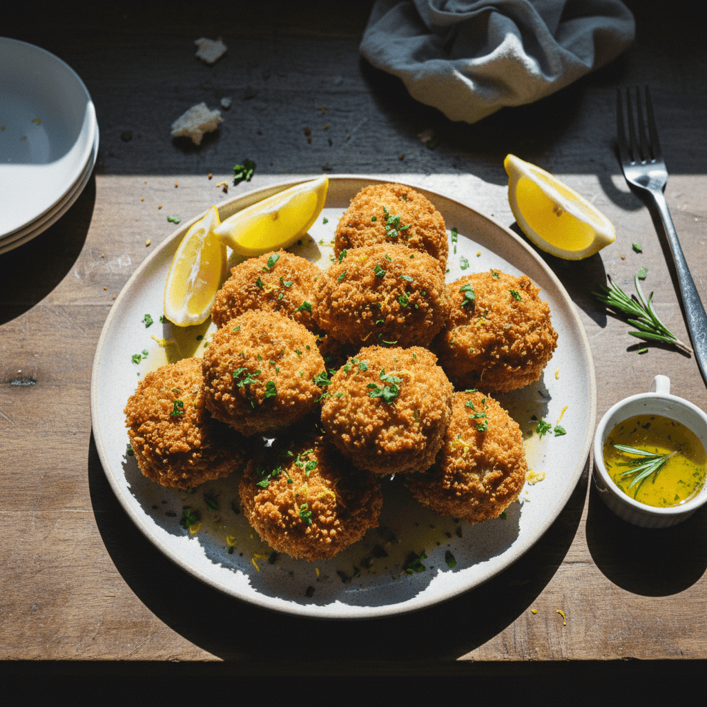 Crispy Garlic Butter Crab Bombs