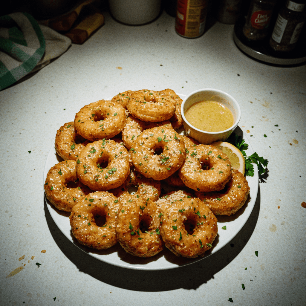 Garlic Parm Shrimp Rings (or Donuts)