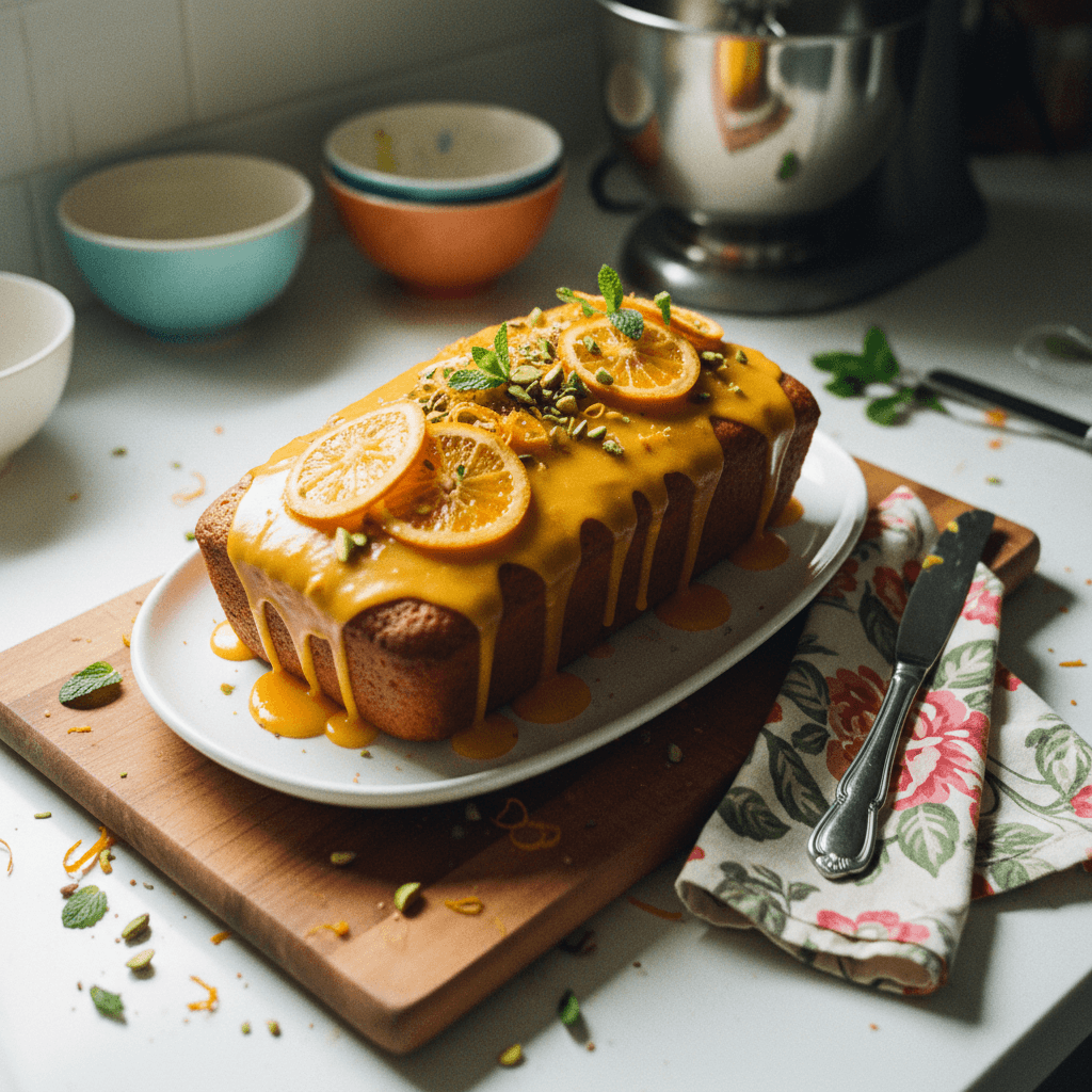 Orange Loaf Cake with Orange Glaze