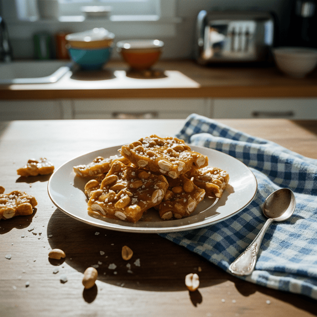 Salted Caramel Peanut Brittle