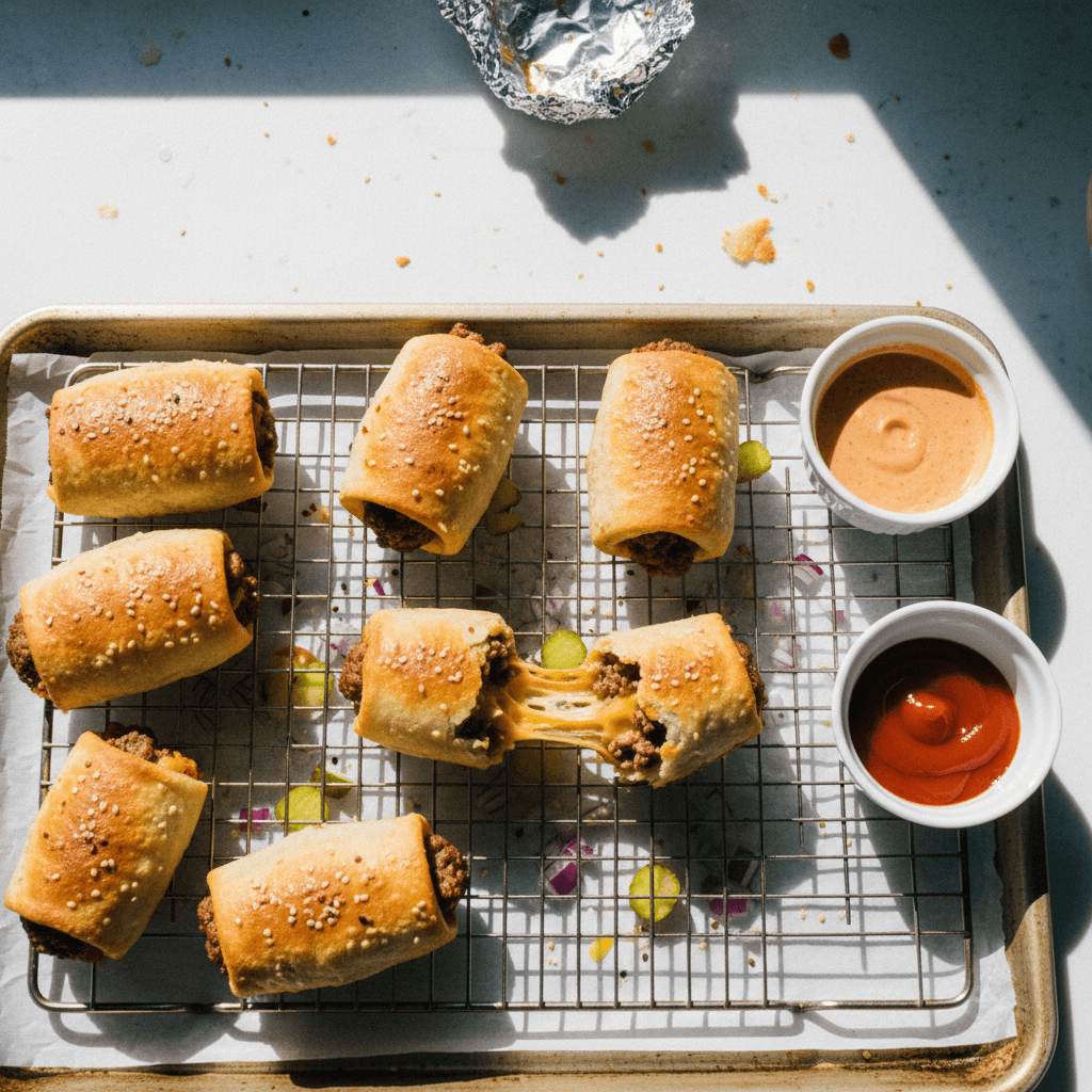 Cheeseburger Egg Rolls