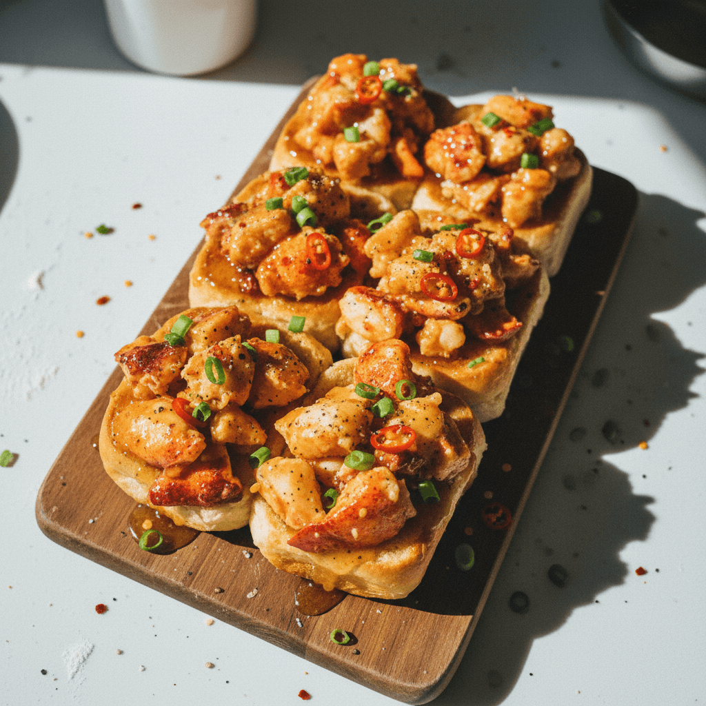 Hot Honey Butter Lobster on Soft, Sweet Rolls