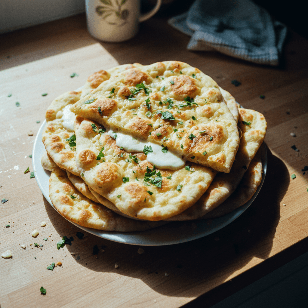 Cheesy Garlic Butter Naan