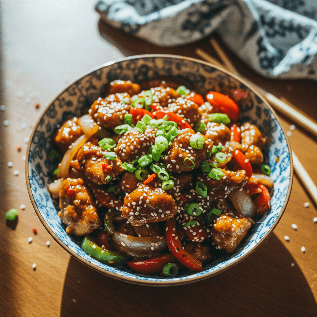 Sticky Garlic Chicken & Veggie Stir-Fry