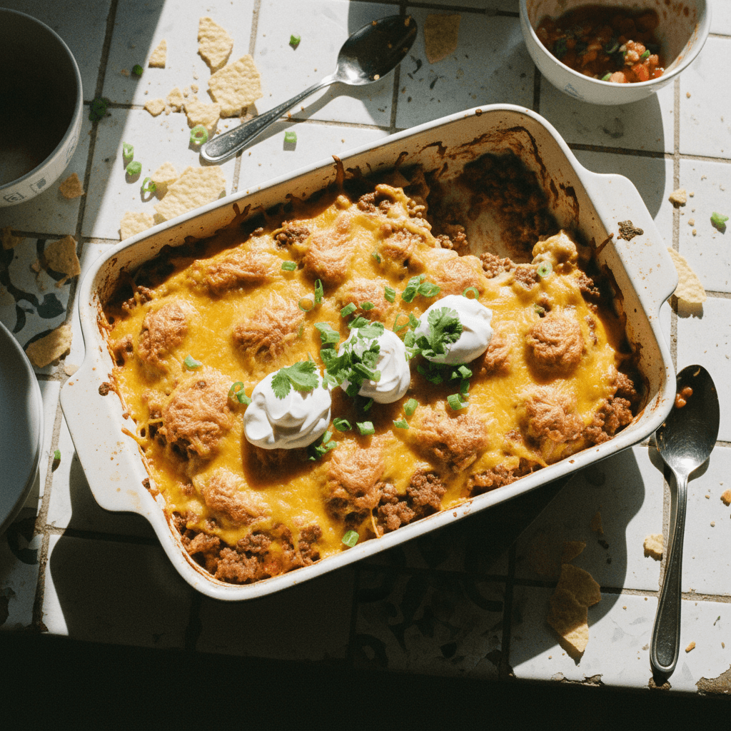 Loaded Cheesy Ground Beef Casserole