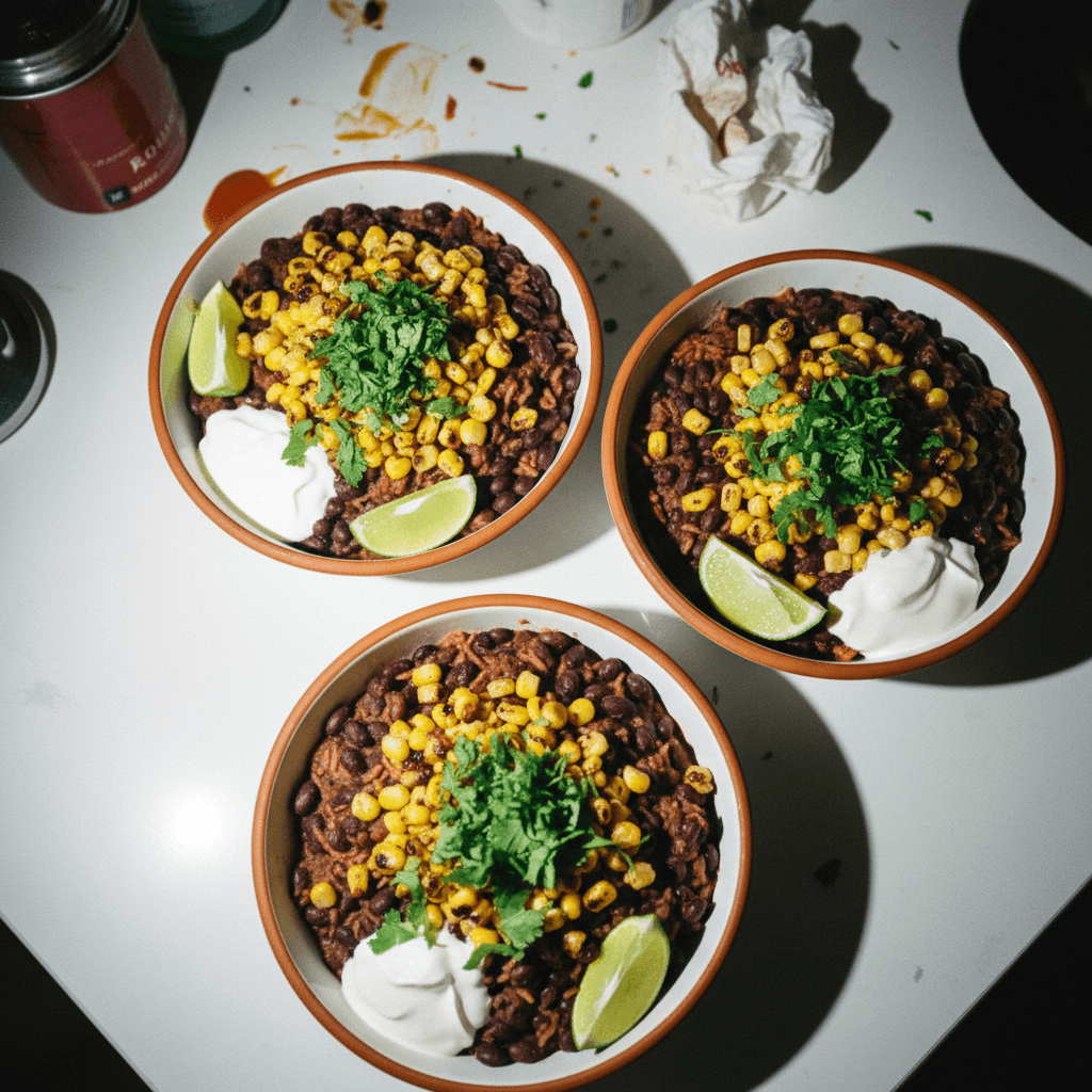 Spiced Black Bean and Rice Bowls