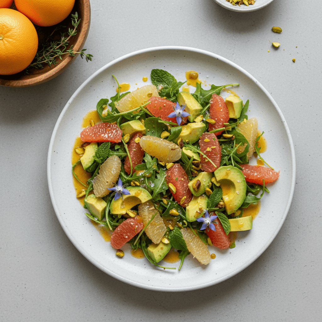 Avocado and Grapefruit Salad with Citrus Vinaigrette