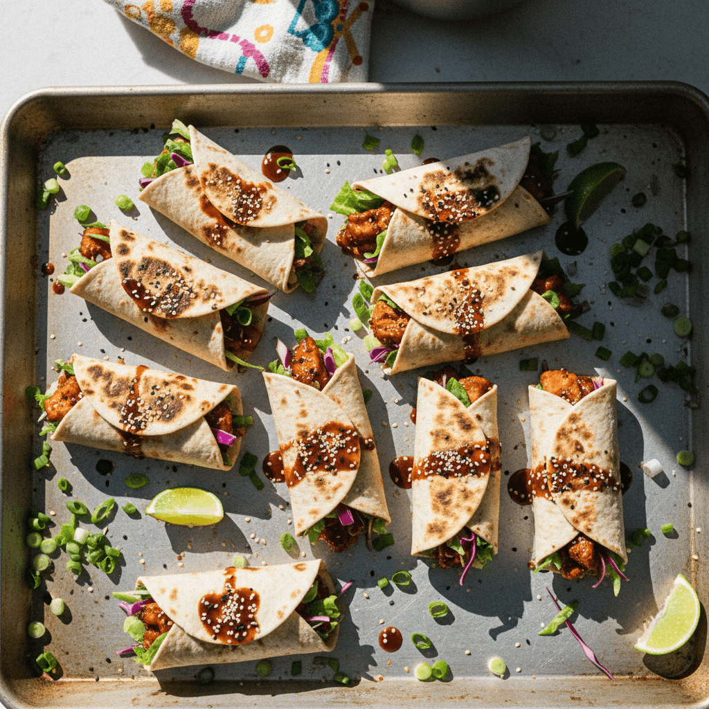 High Protein Korean BBQ Chicken Wraps