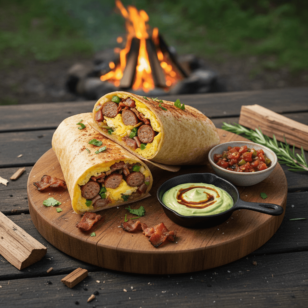 Campfire Breakfast Burritos