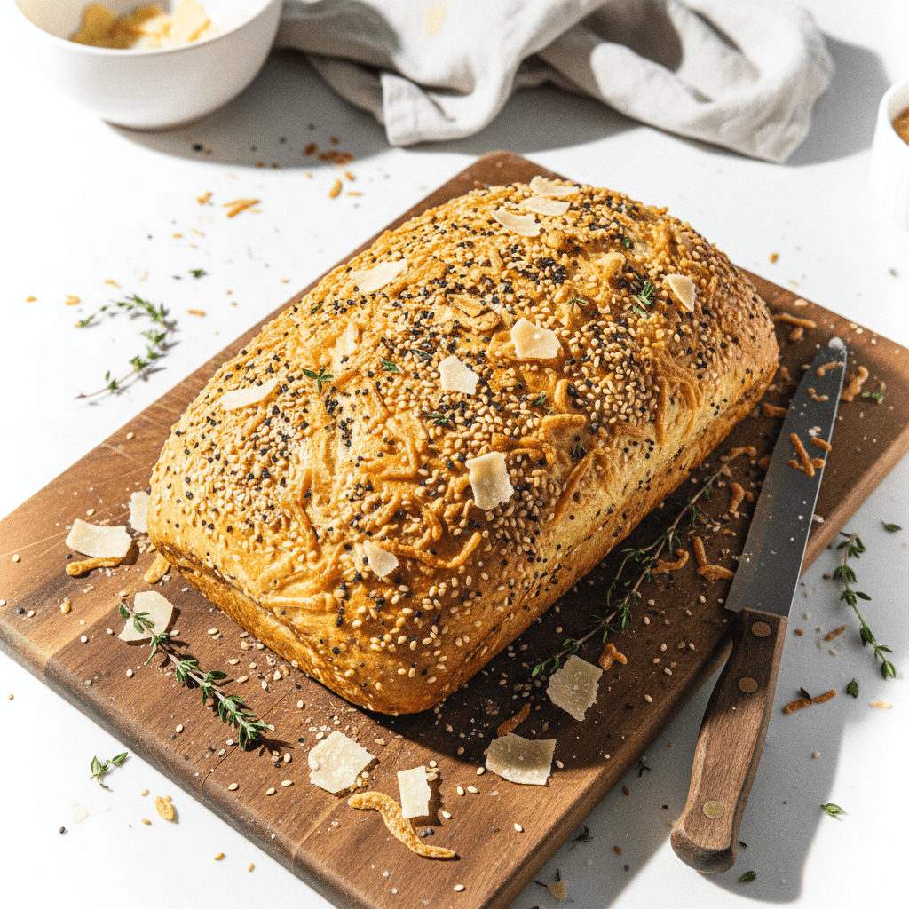 Parmesan Everything Loaf of Bread