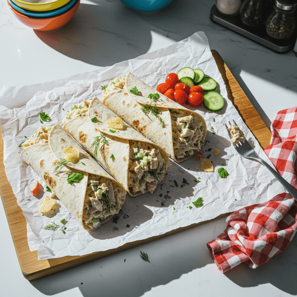 Rotisserie Chicken Salad Wraps