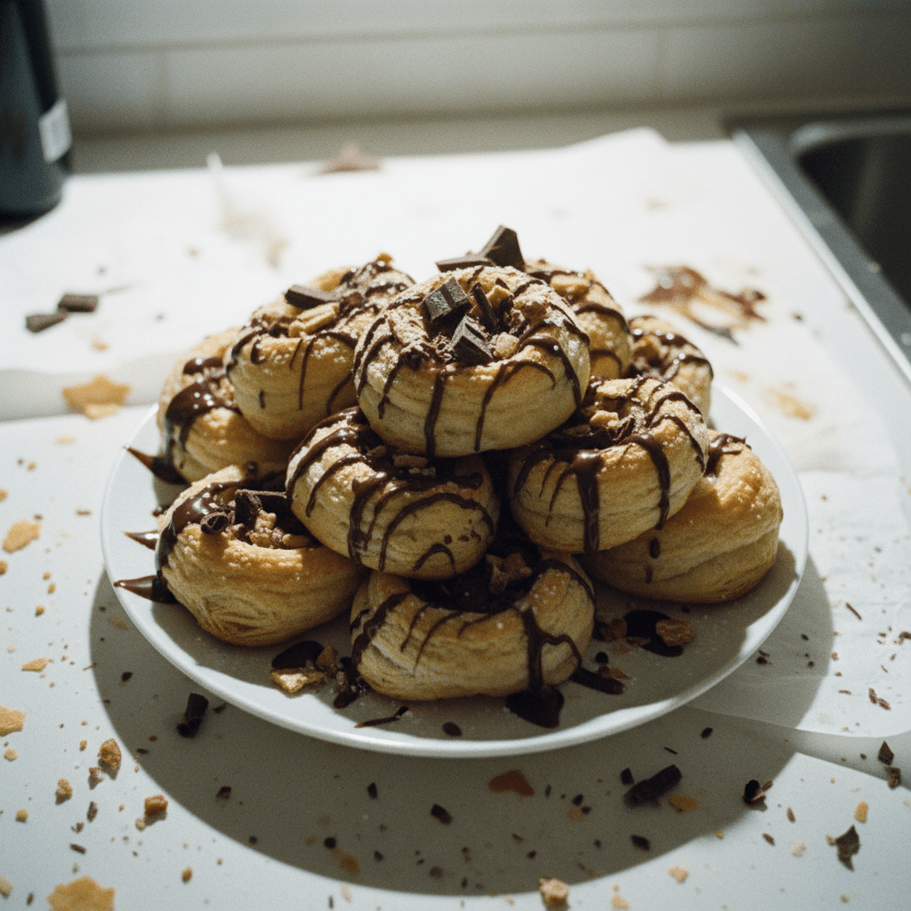 Puff Pastry Chocolate Banana Rolls