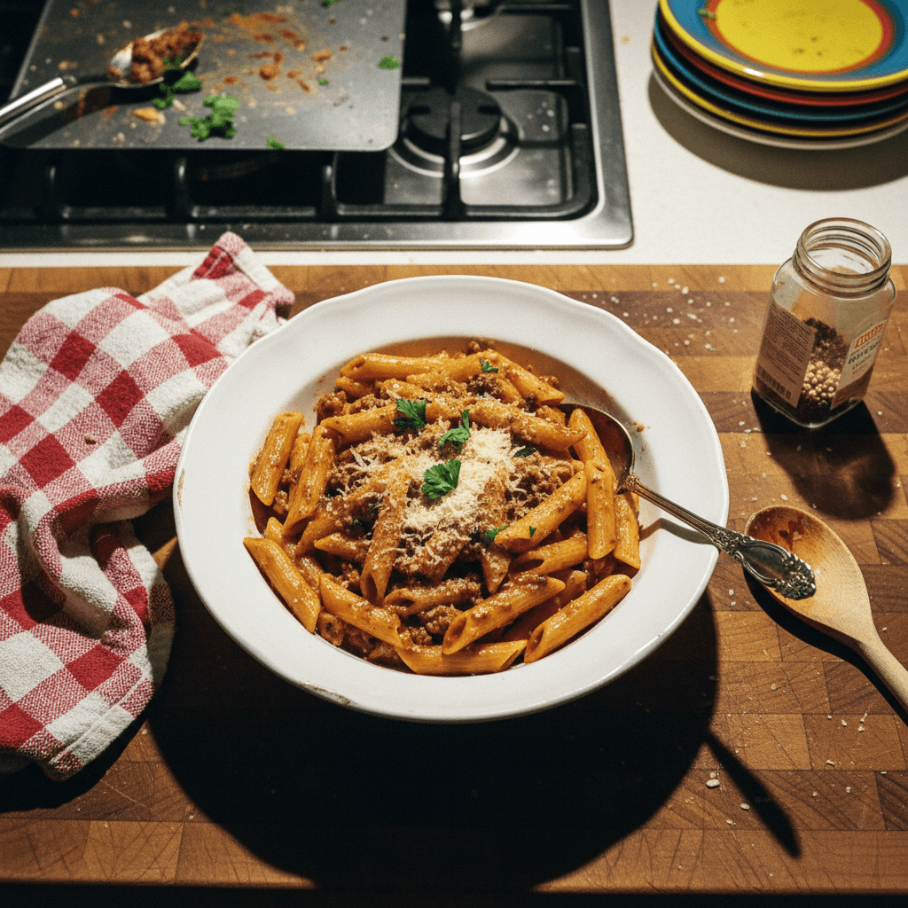 Penne Strascicate (Penne 'Dragged' Through Ragù)
