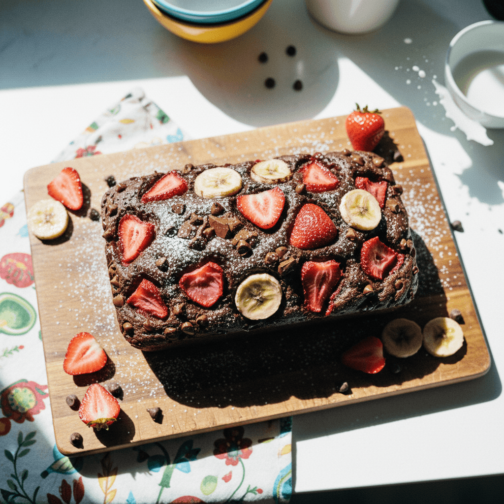 Chocolate Strawberry Banana Bread