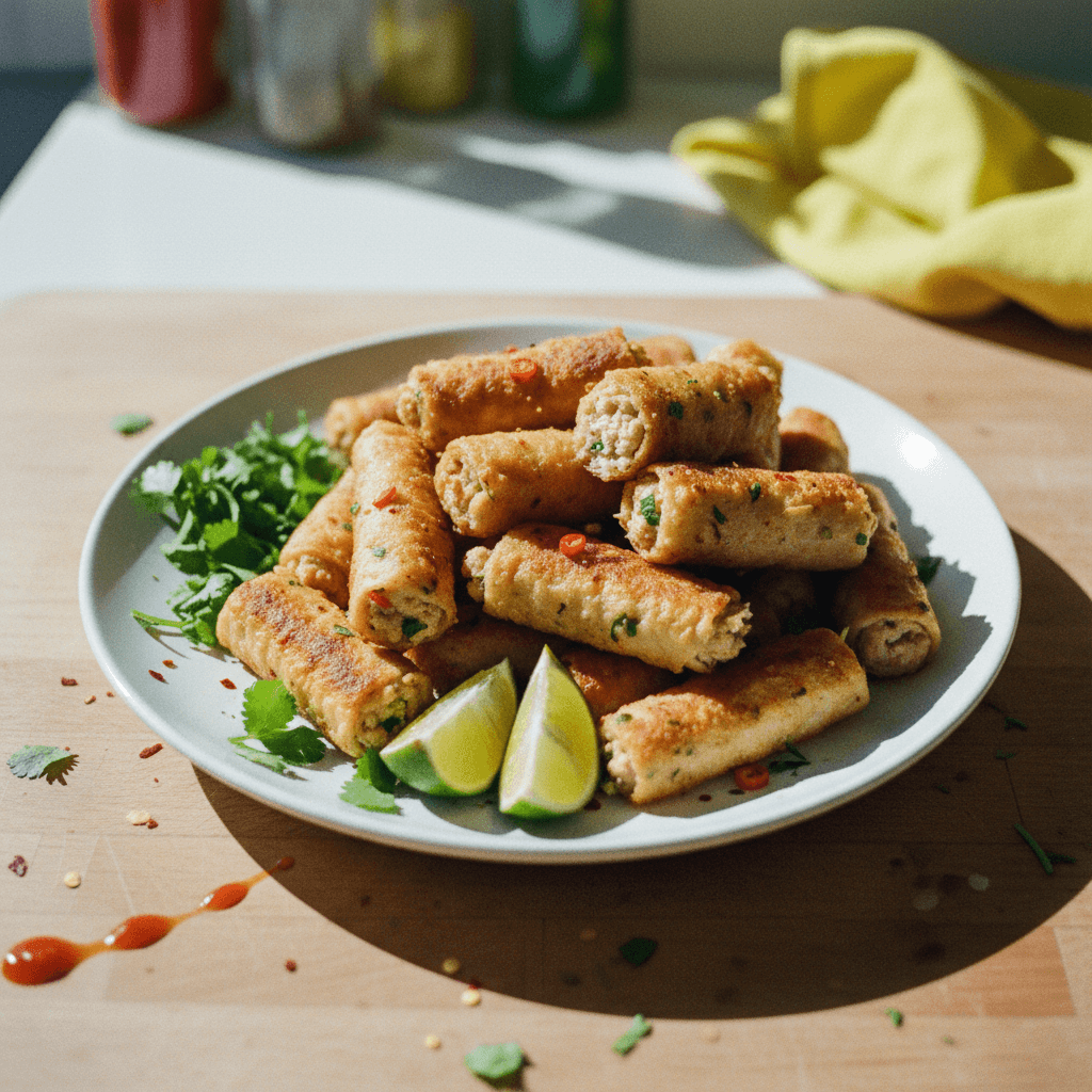 Crispy Rice Paper Chicken Bites